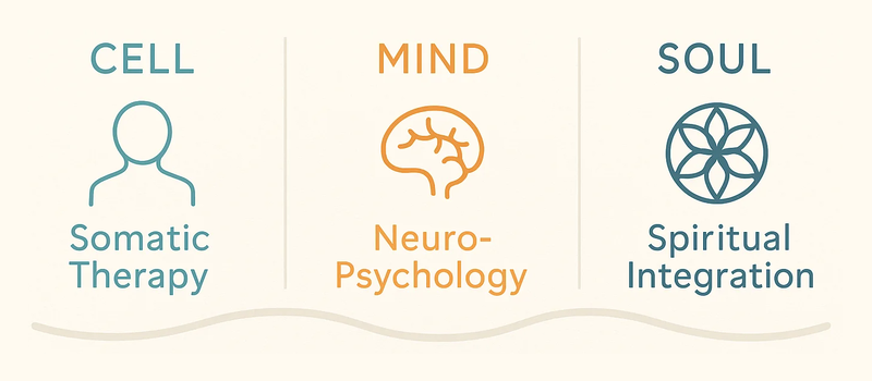 Integration of somatic therapy, neuropsychology, and spiritual counselling