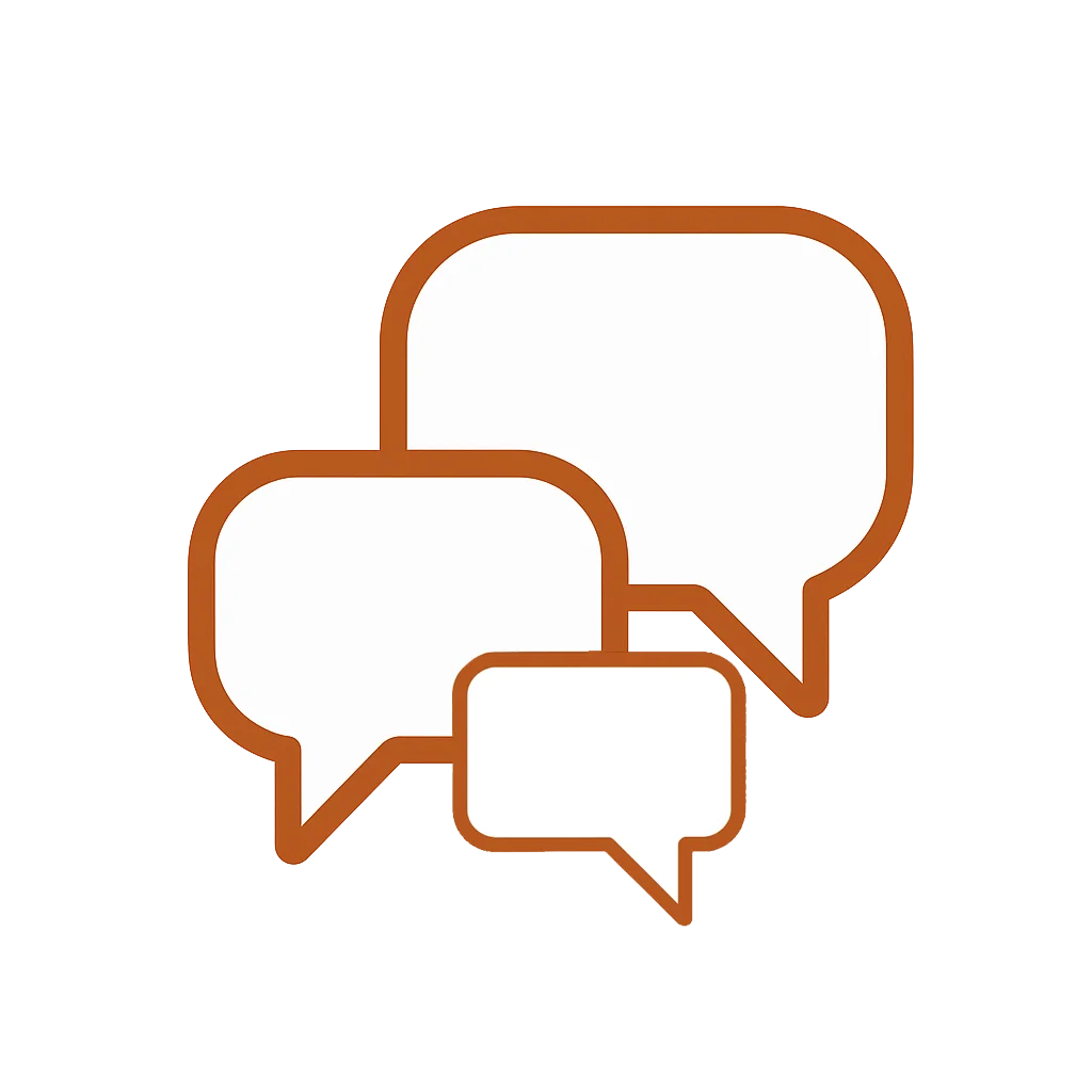 Conversation bubbles representing clinical supervision for therapists