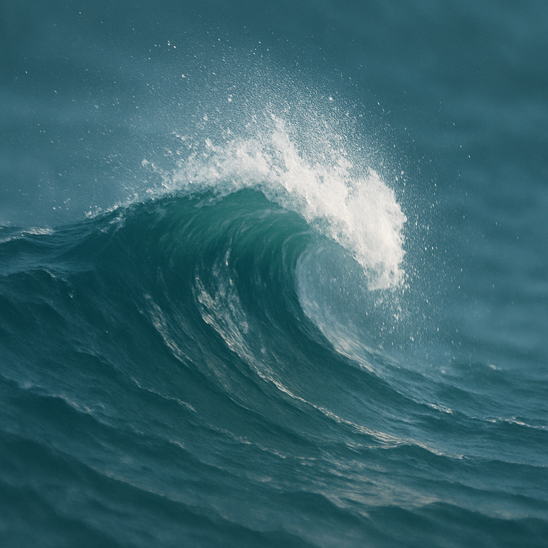 Breaking wave representing flashbacks